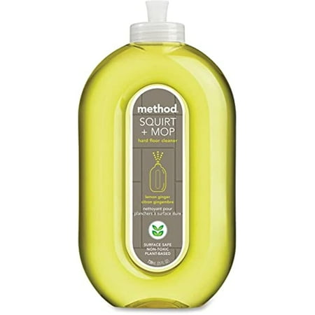 Method Hard Floor Cleaner, Easy Squirt + Mop Design Covers Floor In Fewer Sweeps, Best Used On Tile, Laminate, And Other Hard Floors, Lemon Ginger Scent, 739 Ml Bottles, 6 Pack, Packaging May Vary
