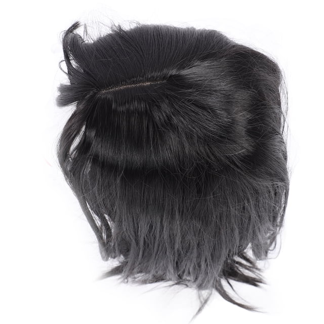 Peluca Negra, Peinado y Sintético Cabello de Moda Longitud de Peluca Larga Flequillo para Mujeres
