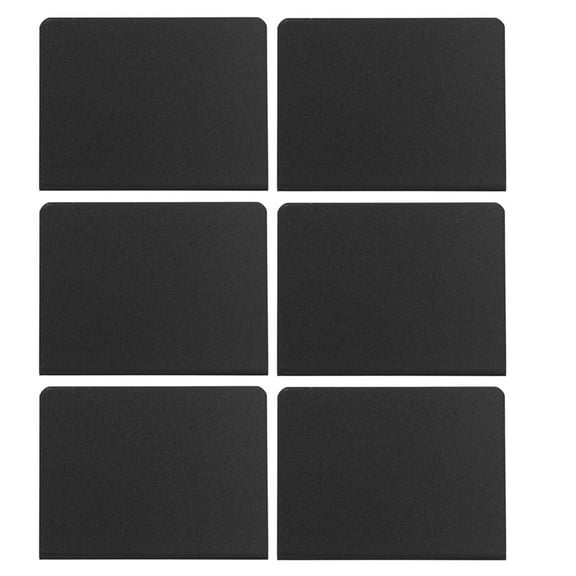 6pcs Mini Chalkboard Signs for Food Reusable Black PVC Place Cards for Buffet Parties and Weddings