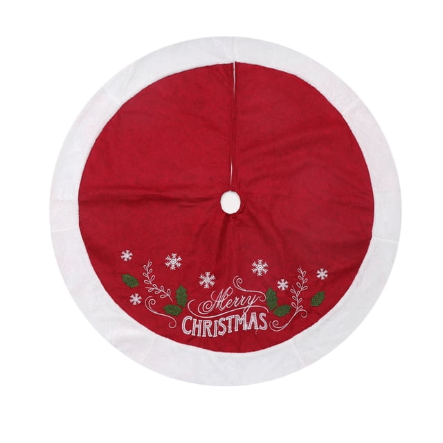 Falda de árbol de Navidad BRILLAR Feliz Navidad 120 cm Rojo Verde