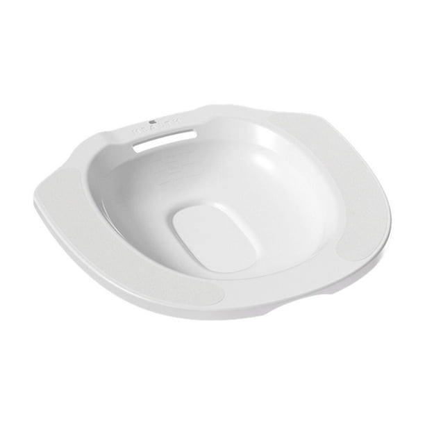 Lavabo de asiento universal para inodoro, apto para mayoría de inodoros, con asiento de , amplio y colgante, antidesbordamiento para mujeres y Blanco