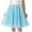 Sky Blue, variant on Mrat Summer Boho Skirts Fashion Women's Large Gauze Pleated Half Skirt Gauze Skirt Puffy Skirt Floral Beach Skirts S-144 Sky Blue XL