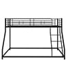 thumbnail image 3 of PAPROOS Bunk Bed Twin XL Over Queen, Low Bunk Bed for teens, Metal Bunk Bed Frame with Ladder, Guard Rails, Loft Bed for Bedroom, No Box Spring Needed, Black, 3 of 7