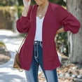 thumbnail image 2 of Cardigan Sweaters For Women Long Sleeved Cardigan With Pockets Knitted Sweater High-Quality Polyester Soft Comfortable Classic Design Suitable For Campus Women's Outerwear Jackets & Coats, 2 of 6