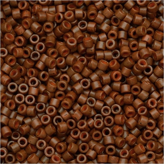 Miyuki Delica Seed Beads 11/0 - Dyed Matte Opaque Sienna DB794 7.2 Grams