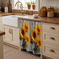 thumbnail image 2 of Sunflowers Cabinet Curtains for Kitchen 35"W x 35"L, Flowers Vertical Wood Farmhouse Rustic Laundry Sink Cabinets Magic Tape Short Curtain Privacy Panel for Bathroom Vanity Cabinets, 2 of 9