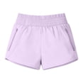 thumbnail image 4 of Tsesme Women’s Sport Shorts with Zip Pockets Lightweight Quick Dry Workout Yoga Shorts Elastic High Waisted Loose Running Shorts,Purples,M, 4 of 6