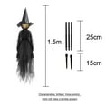 thumbnail image 4 of 3 Pcs Halloween Witch Decorations Outdoor, 59.06 Inch Light-Up Holding Hands Halloween Witches with Stakes, Voice Control Screaming Lighted Witches Waterproof Life Size for Outdoor Halloween Decor, 4 of 8