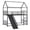 Black, variant on Gymax House Bunk Bed Frame w/ Metal Slats Reversible Ladder & Slide for Bedroom White