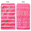Wrapables® 28 Zippered Pockets Hanging Jewelry Organizer with 21 Holding Loops, Pink