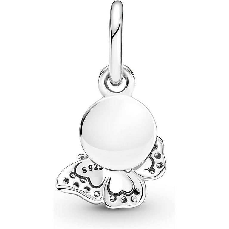Pandora Moments Blue Butterfly Quote Double Dangle Charm