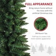 thumbnail image 4 of HomCom Green Hinged Fir Slim Noble Hinged Artificial Christmas Tree, with Realistic Plastic Branches including 390 Tips 6', 4 of 13