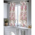 thumbnail image 5 of Light Pink Spring Floral Sheer Curtains 54 Inch Length 2 Panels Set for Living Room/Bedroom, Vintage Summer Botanical Kitchen Curtains Grommet Semi-Sheer Curtains Drapes Window Treatments 42"x54"x2, 5 of 7