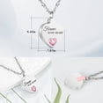 thumbnail image 2 of XIUDA Crystal Cremation Urn Necklace for Ashes Keepsake Birthstone Cremation Jewelry Heart Ashes Necklace for Women Stainless Steel Memorial Pendant - Forever In My Heart, 2 of 8