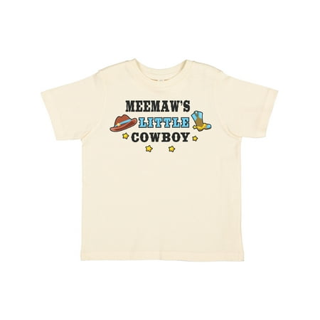 

Inktastic Meemaws Little Cowboy with Cowboy Hat and Boots Gift Toddler Boy Girl T-Shirt