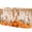 Terracotta, Tan, Brown, Amber, variant on Fall Orange Pumpkins Small Cabinet Curtain 11''x13'', Thanksgiving Autumn Vintage Leaves Bathroom Sink Skirt for Kitchen Vanity Pedestal, Laundry Privacy Drape Waterproof Dishwasher Curtains