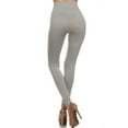 thumbnail image 3 of K-Cliffs Women's One Size Solid Color Super High Waist Leggings WT/5½" Waistband, Metal Grey, 95% Polyester, 5% Spandex, 3 of 4