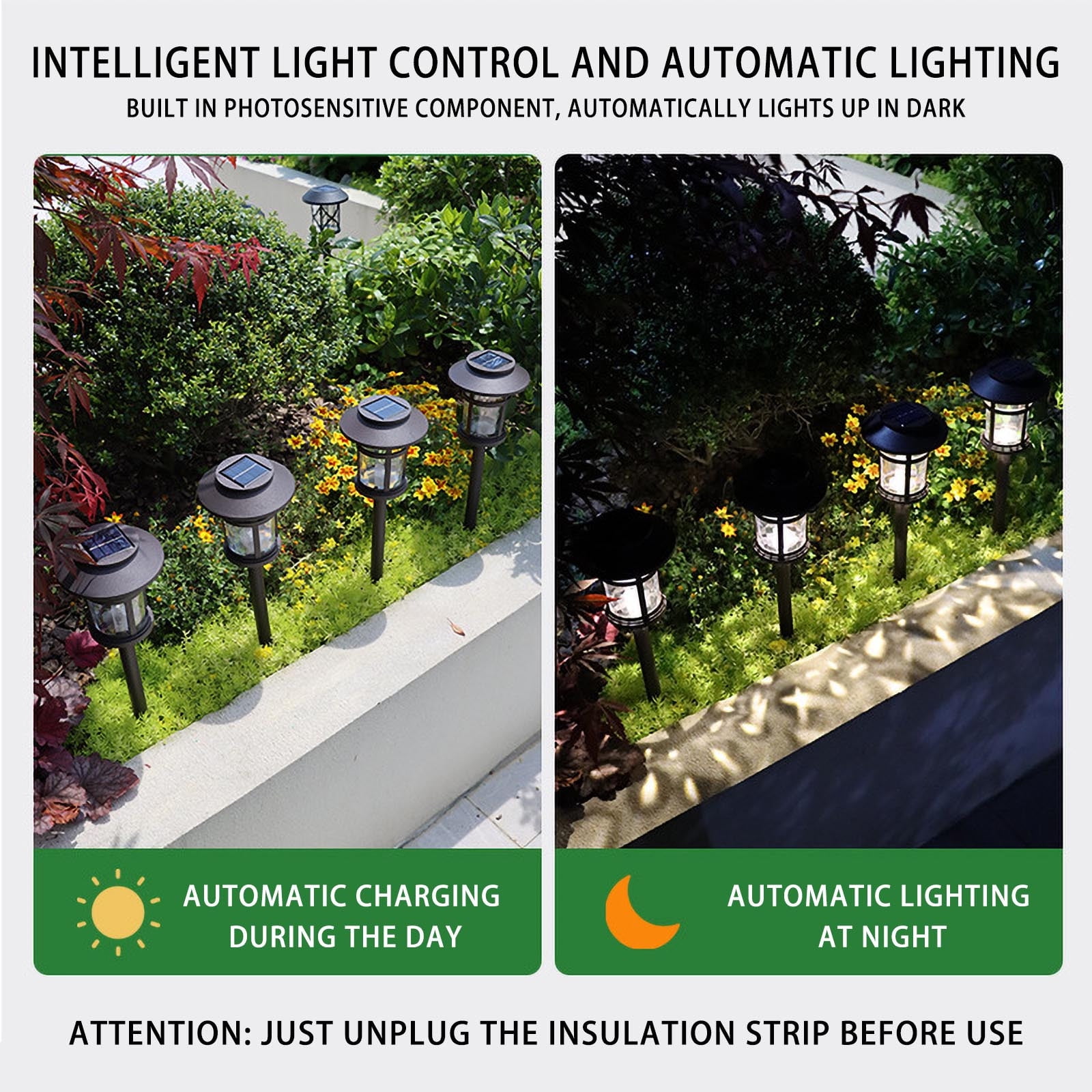 Outdoor Solar Lights,Solar Garden Lights,Waterproof Warm White LED Solar Landscapes Stake Lights Garden Decor for Yard Patio Driveway Walkway Path Lighting