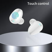 Wearable4U White Wireless Ear Buds Bluetooth EarBuds with Charging Case Power Bank 1500 mAh Case