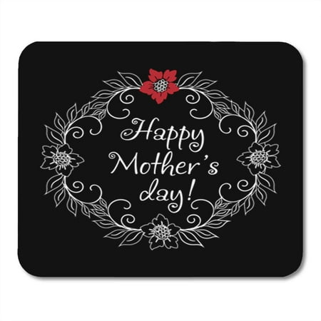 LADDKE Red Badge Vintage Mothers Day Label on Chalkboard Best Mousepad Mouse Pad Mouse Mat 9x10