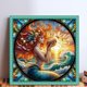 thumbnail image 2 of Hilo Algodón Bordado Punto Cruz Sirena Vitral Impreso 11CT 45x45cm, 2 of 9