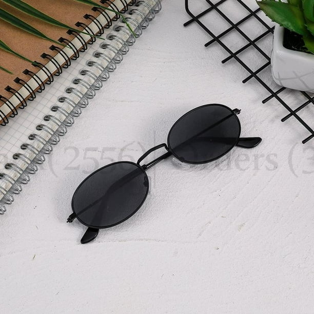 Gafas de sol ovaladas clásicas con montura pequeña para hombre y mujer, lentes de sol de espejo de aleación de diseñador de marca, envío directo en Stock, envío en 24 horas Fivean unisex