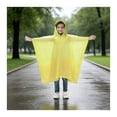 thumbnail image 2 of Boys Rain Coat Light Waterproof Girls Rain Jacket Reusable Rain Ponchos with Hood Boys Rain Jacket Size 5-10 Years, 2 of 4