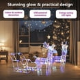 thumbnail image 4 of vidaXL Christmas Decoration Lighted Reindeer and Sleigh with LEDs Acrylic, 4 of 9