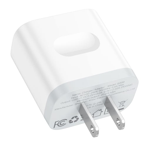 20W Type C Fast PD Wall Charger for iPhone 15/15 Pro/15 Plus/15 Pro Max, iPad Pro/Air/Mini, Air Pods Pro Samsung Pixel