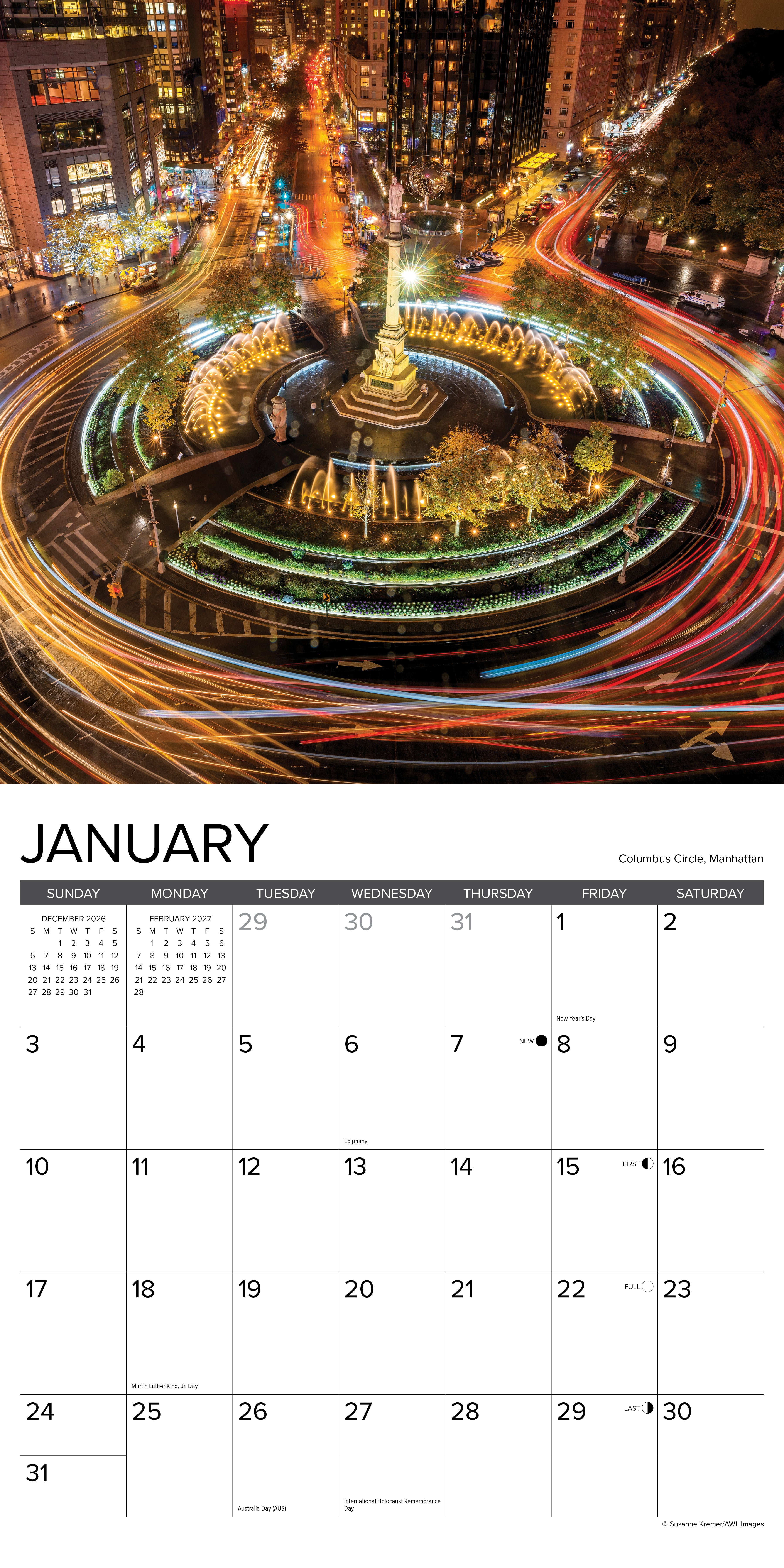 Willow Creek Press, New York City 2027 Wall Calendar