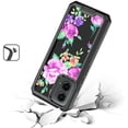 thumbnail image 4 of Designed for Motorola Moto G 5G 2024 Modern Design Pattern Fused Hybrid Hard PC + TPU Rubber Shockproof Drop Protection Impact Phone Case Cover [Tropical Roses Floral], 4 of 8