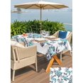 thumbnail image 6 of 52x70 Inch Outdoor Tablecloth with Umbrella Hole Zipper Rectangle Aqua Rose Rectangular Tablecloths Outside Waterproof Rustic Romantic Botanical Floral Vines Art Patio Table Cover for Picnic Party, 6 of 8