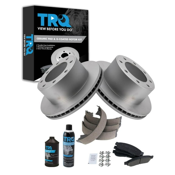 TRQ Rear Brake Pad & Rotor Kit BKA34823 Fits Select 2011-2012 Ford F-250 Super Duty , 2011-2012 Ford F-350 Super Duty