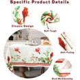 thumbnail image 6 of Christmas Cardinal Bird Tablecloth,Christmas Table Cloth Rectangle 60 x 84,Wrinkle Resistant and Washable Xmas Tablecover,Perfect for Kitchen Dinner,Family Gathering,Holiday Dining Room Table, 6 of 6