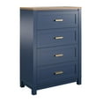 thumbnail image 1 of Ameriwood Home Armada 4 Drawer Dresser, Navy with Walnut top, 1 of 9