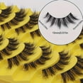 thumbnail image 5 of 10 Pares/Paquete de Pestañas Postizas Ojo de Gato Ojo de Zorro Ángel Mink Sintético Ultra-Largas Rizadas y Esponjosas 6D Pestañas Falsas Maquillaje Natural, 5 of 5