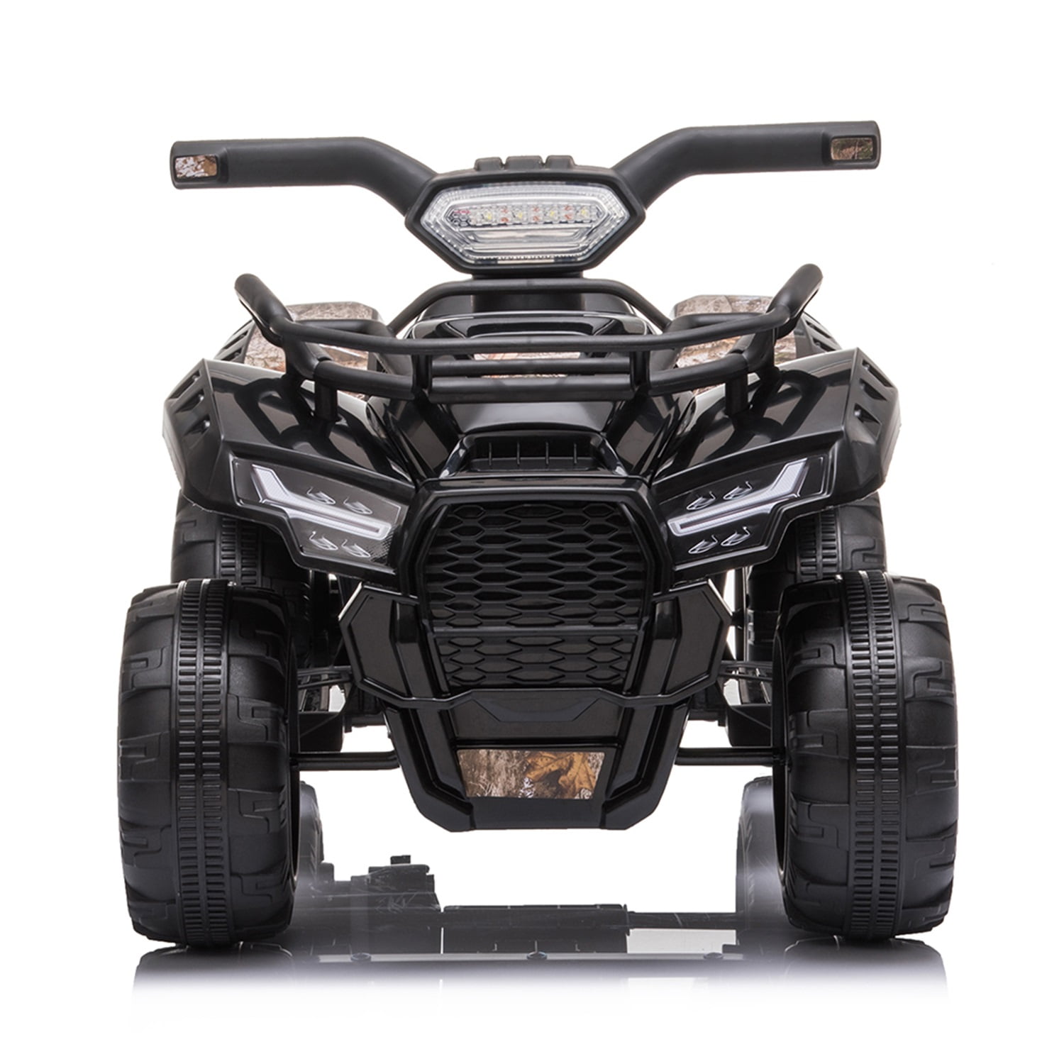 CIPACHO Kids ATV, 6V Battery Powered Electric Vehicle w/LED Light, Horn, Music, Wear-Resistant Wheels, Ride on Car 4 Wheeler Quad for Toddler Boys Girls 18-36 Months, Black