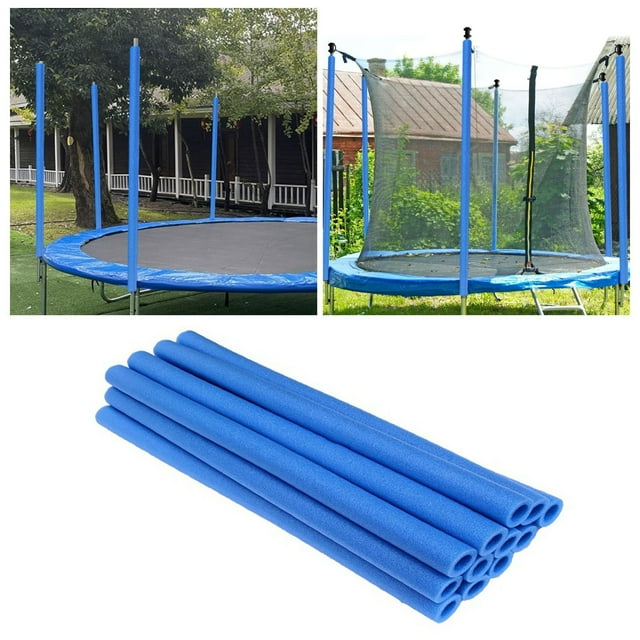 Riforla 12 Pcs Poteaux de Remplacement pour Trampoline Accessoires Éponge avec Couvercles AntiCollision Accessoires pour Trampoline Filet de Remplacement Accessoires pour Trampoline Enfants Bleu