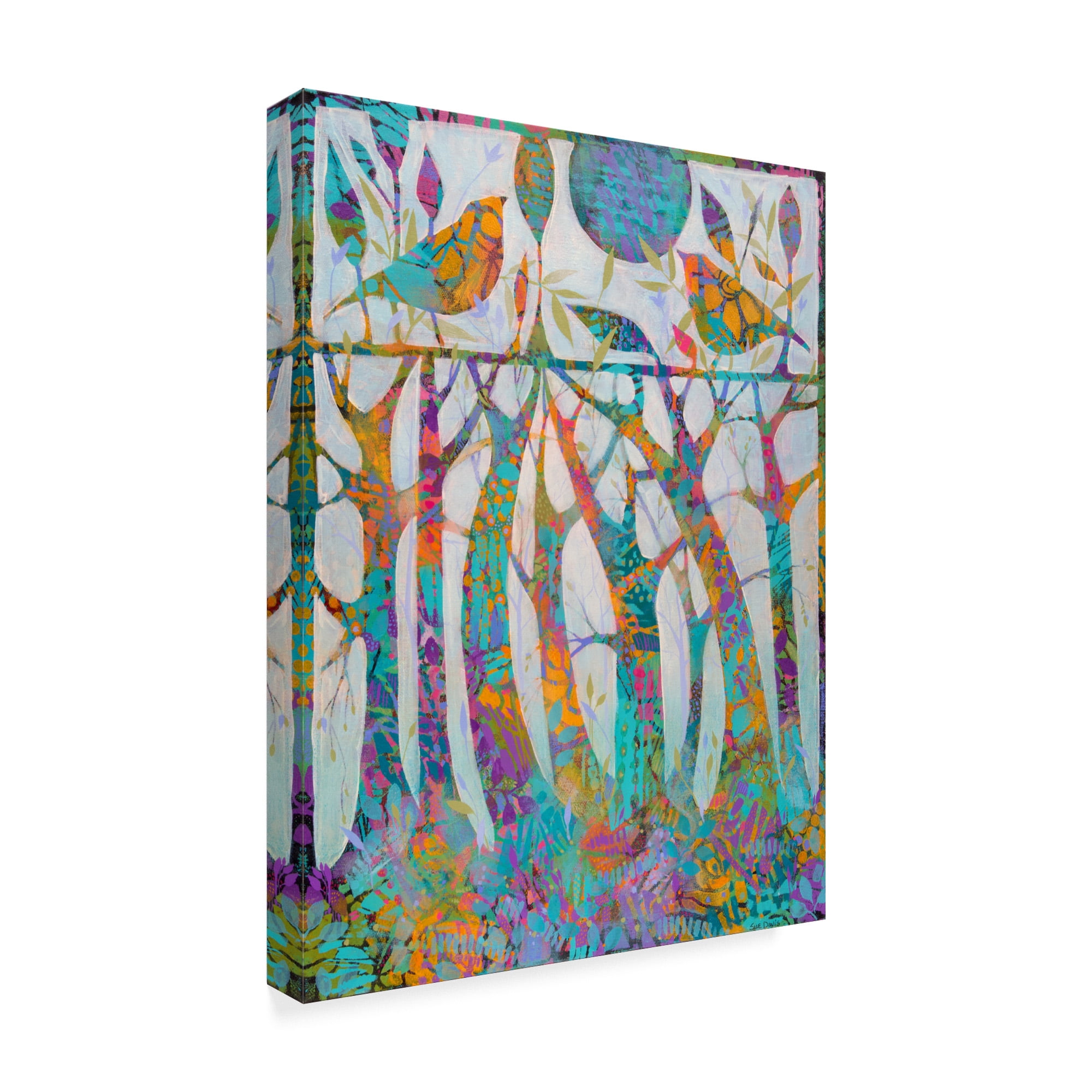 Trademark Fine Art 'Enchanted Forest Abstract Modern' Canvas Art by Sue Davis