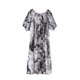 thumbnail image 1 of Vestido de Verano para Mujeres Cuello Redondo Impreso de Manga Corta, Vestido Casual de Moda para el Hogar Y Diario, 1 of 3