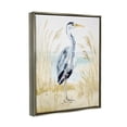 thumbnail image 4 of Stupell Industries Modern Heron on Beach Animals & Insects Painting Gray Floater Framed Canvas Art Print Wall Art, 25 x 31, 4 of 10