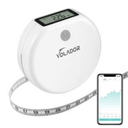 VOLADOR Smart Body Tape Measure with APP, Bluetooth Measuring Tape for Body Circumference, Fitness, Bodybuilding, Weight Loss, Muscle Gain, with LCD Display, Retractable Button