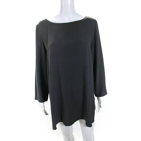 

Pre-owned|Eileen Fisher Womens Long Sleeve Blouse Dress Gray Size XXS