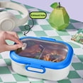 thumbnail image 4 of yulier Stainless Steel Bento Box 2 Compartments Lunch Box Food Storage Snack Containers Snack Box Fruit Box for Work Travel Picnic, Blue, 4 of 6