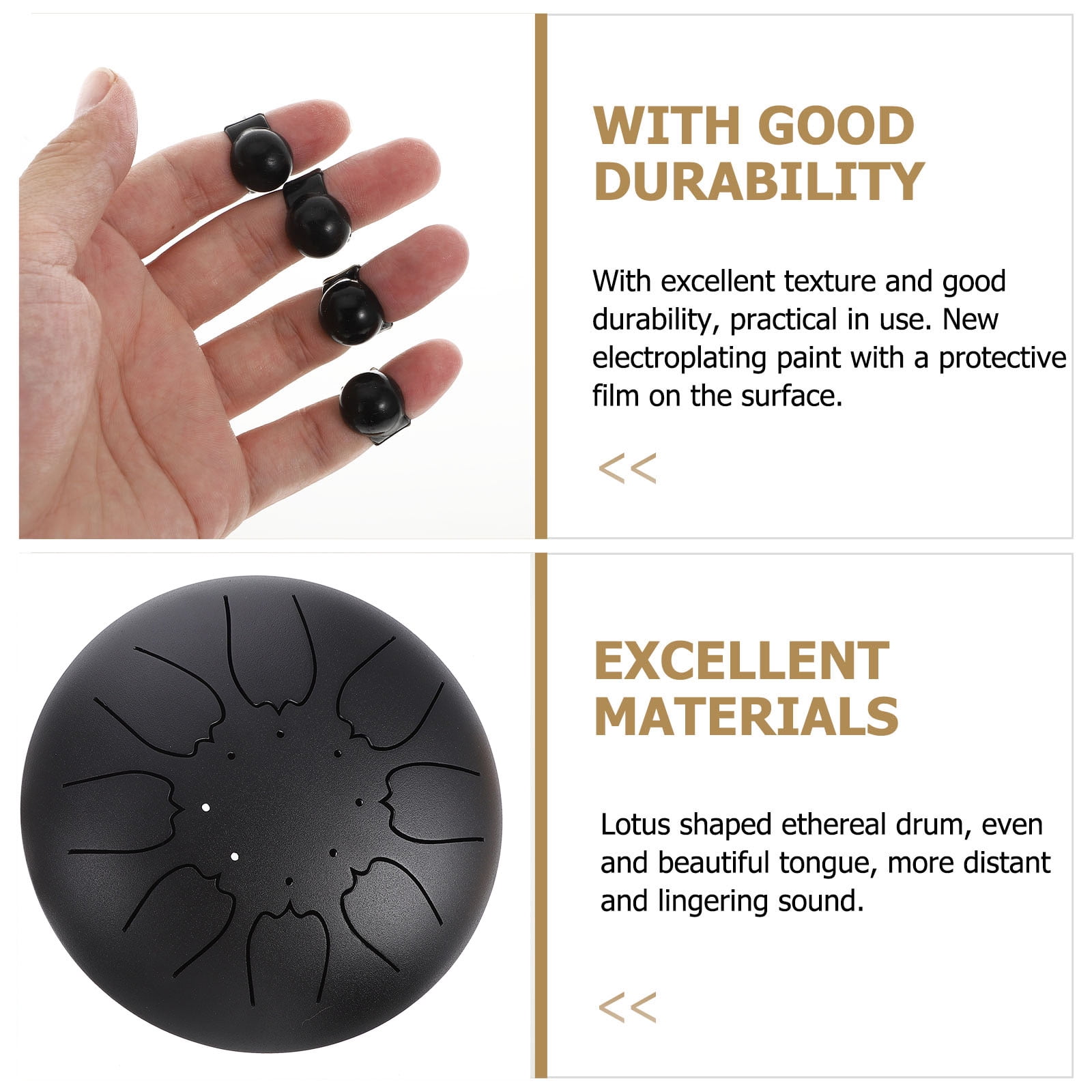 1 Set Percussion Tongue Drum Musical Instrument with Ethereal Sound, Portable Drum for Music Therapy and Relaxation