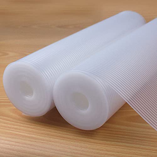 Drawer Liners for Kitchen, Shelf Liners, Washable Oil-Proof Cabinet Liner for Refrigerator, Cabinet, Drawer, Storage, Shelves, Non-Slip Shelf Liner (17.5 Inches x 20 FT x 2 Rolls)... Clear