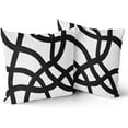 thumbnail image 2 of White and Black Throw Pillow Covers 18x18 Set of 2 Bohemian Abstract Art Line Geometric Decorative Pillows Boho Modern Minimalist Style Pillowcase Cotton Square Cushion Cover for Couch Sofa Bed, 2 of 6
