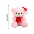 thumbnail image 3 of Christmas Gift Teddy Bear, Christmas Plush toy, Cute Bear Doll with Santa Hat and Scarf, Soft and Cuddly Holiday Decoration, 20cm Size, Lightweight and High Elastic Filling, Perfect Festive Gift, 3 of 7
