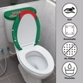 thumbnail image 3 of Renewold Stretchable Toilet Seat Covers Set of 2Happy Santa Toilet Lid Cover with Elastic Bottom Merry Christmas Tank Lid Covers Keep Toilet Bathroom Clean, 3 of 6