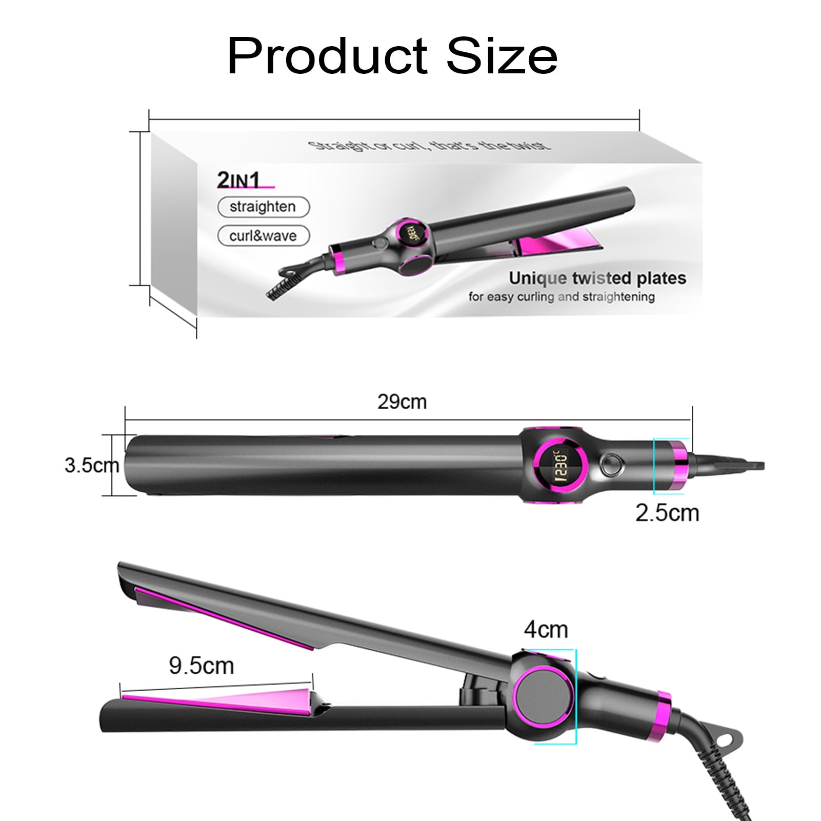 2 in 1 twist straightening cheap curling iron target
